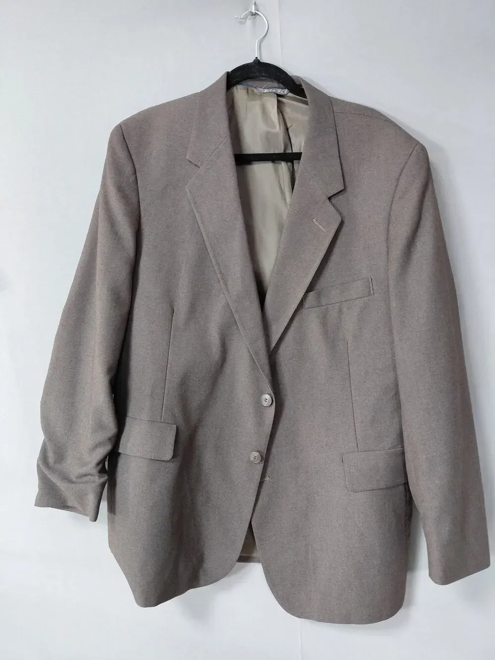 Vintage Levi's Strauss Made in USA Brown Two Button Lined Jacket Men Size 46R